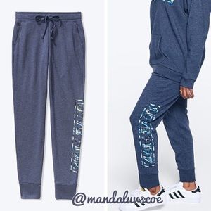 💗VS PINK ENSIGN STATIC TIE DYE LOGO SKINNY JOGGER